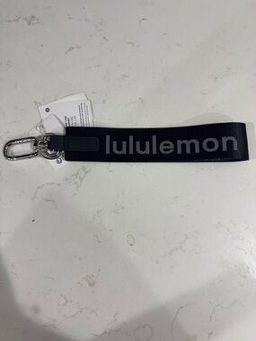 lululemon Black Wrist Strap with Contrasting Logo